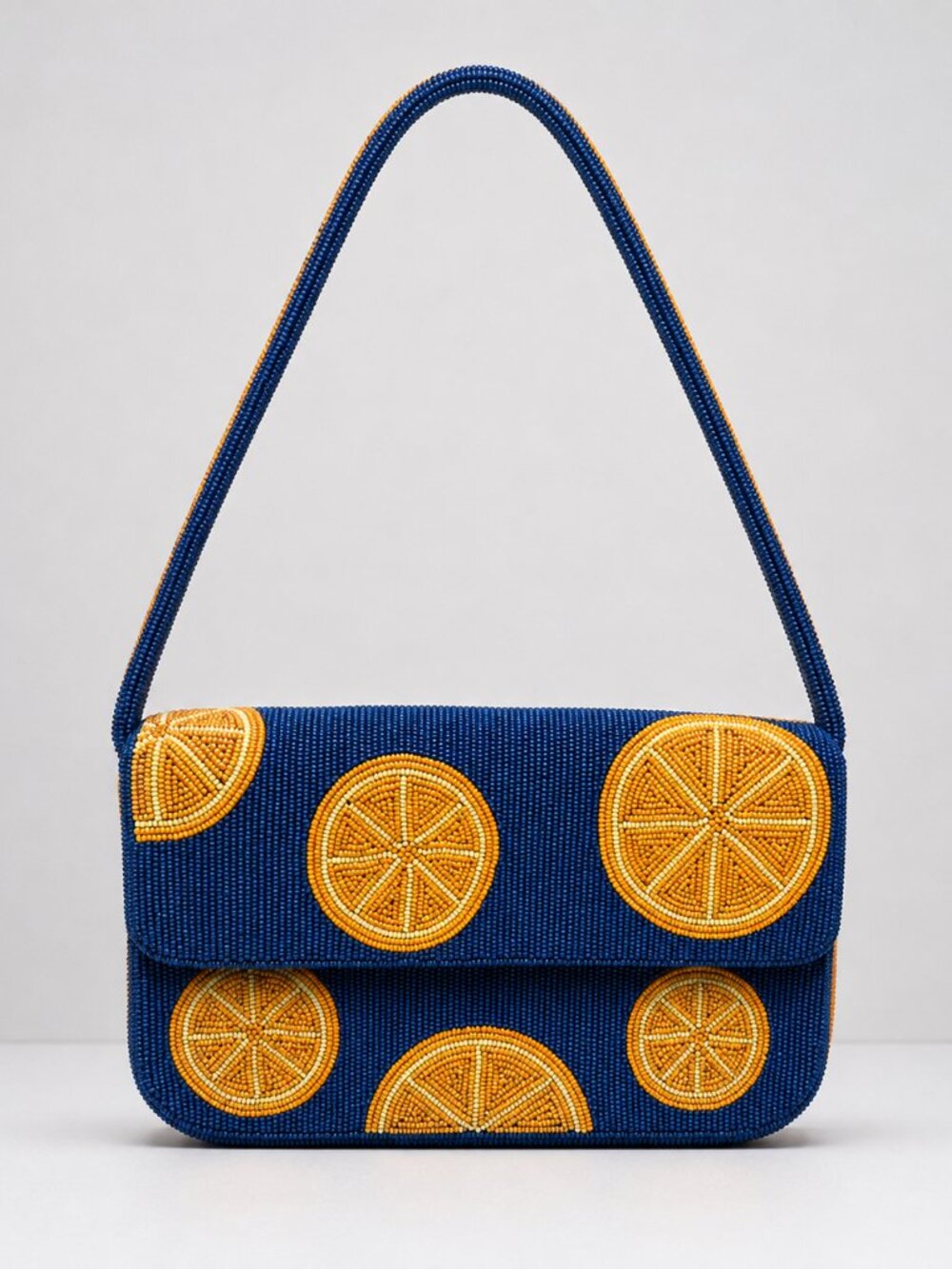 Beaded Aperol Inspired Shoulder Bag | Beaded Orange Summer Shoulder Purse